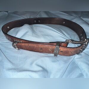 Vintage Brown Leather Belt